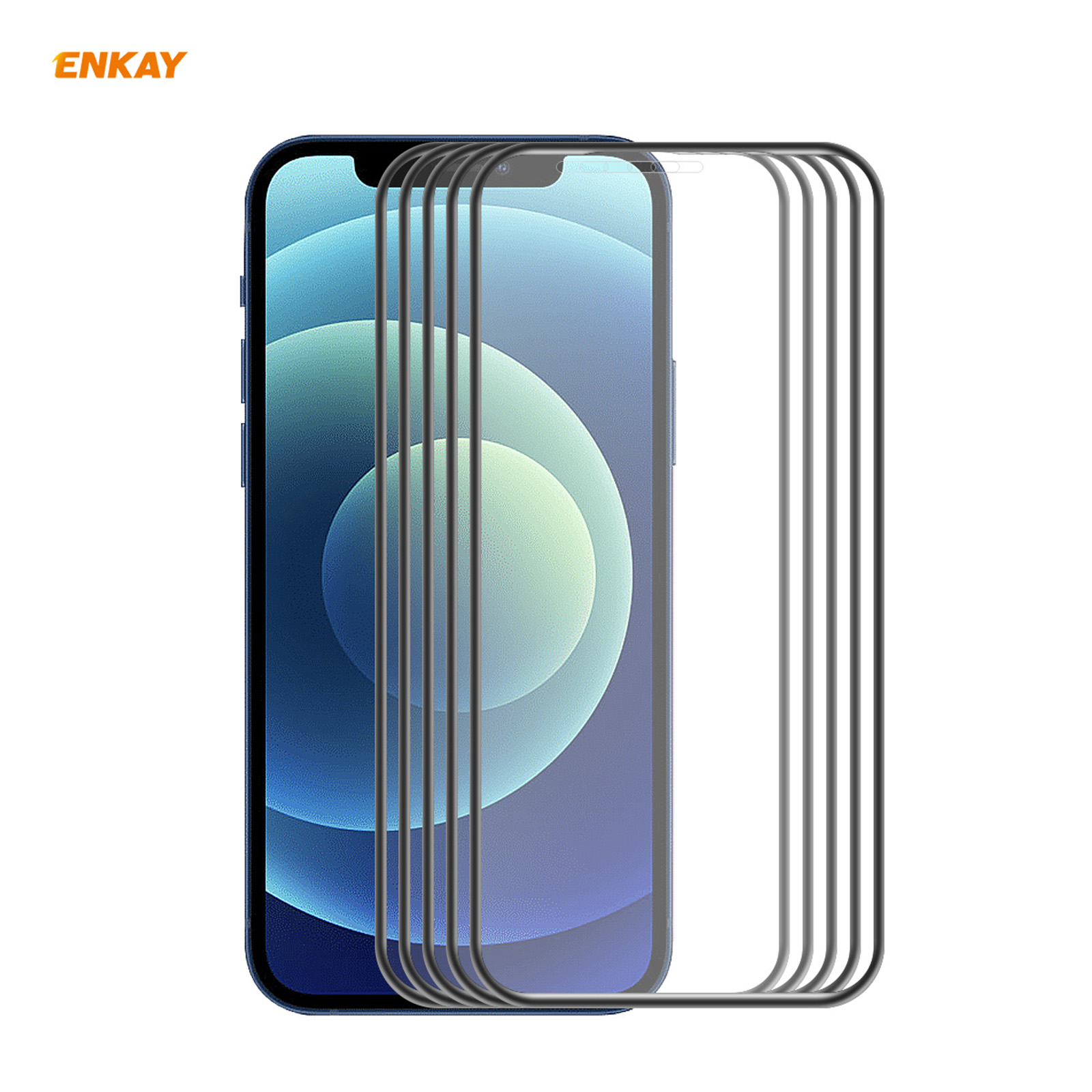 Enkay-for-iPhone-12-Mini-Front-Flim-9H-Anti-Explosion-Hot-Blending-Full-Glue-Full-Coverage-Tempered--1769785-3